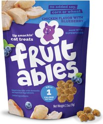 Fruitables Chicken & Blueberry Flavor Crunchy Cat Treats, 2.5-oz bag