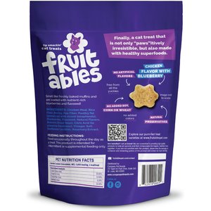 Fruitables Chicken & Blueberry Flavor Crunchy Cat Treats, 2.5-oz bag