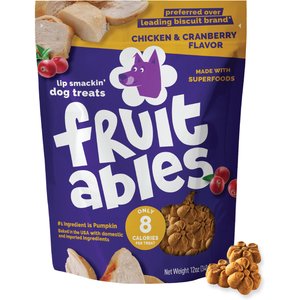 Fruitables Chicken & Cranberry Flavor Dog Treats, 12-oz bag