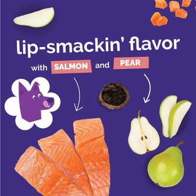 Show full view: Fruitables Whole Jerky Bites Alaskan Salmon & Pear Dog Treats, 5-oz bag slide 8 of 11