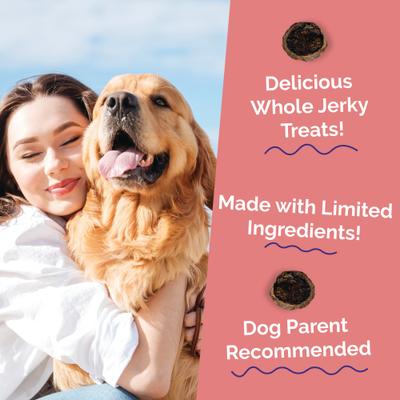 Show full view: Fruitables Whole Jerky Bites Alaskan Salmon & Pear Dog Treats, 5-oz bag slide 4 of 11