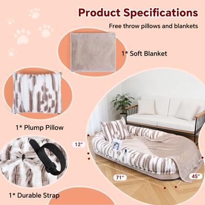Show full view: Kylinsure Memory Foam Human Dog & Cat Bed, Beige slide 6 of 9