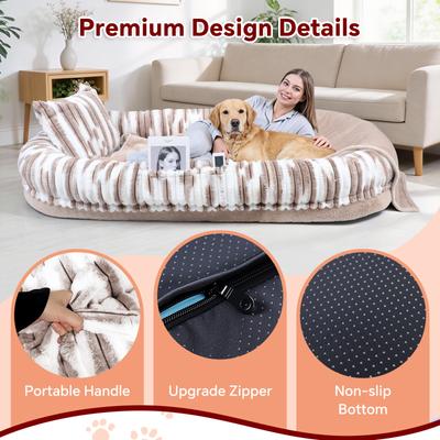 Show full view: Kylinsure Memory Foam Human Dog & Cat Bed, Beige slide 4 of 9