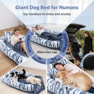 Show full view: Kylinsure Memory Foam Human Dog & Cat Bed, Mixed Gray slide 7 of 9