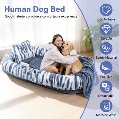 Show full view: Kylinsure Memory Foam Human Dog & Cat Bed, Mixed Gray slide 2 of 9