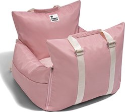 FunnyFuzzy First Class Waterproof Dog Car Seat Bed, Pink, Single
