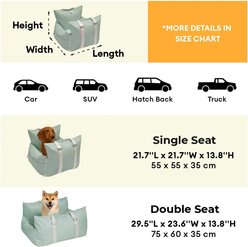 FunnyFuzzy First Class Waterproof Dog Car Seat Bed, Brown, Double slide 2 of 8
