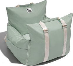 FunnyFuzzy First Class Waterproof Dog Car Seat Bed, Light Green, Single