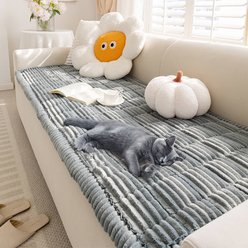 FunnyFuzzy Soft Flannel Breathable Pet Mat Furniture Cover, Gray, 35.4 x 70.9-in