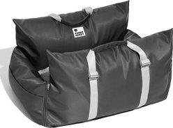 FunnyFuzzy First Class Waterproof Dog Car Seat Bed, Charcoal Gray, Double
