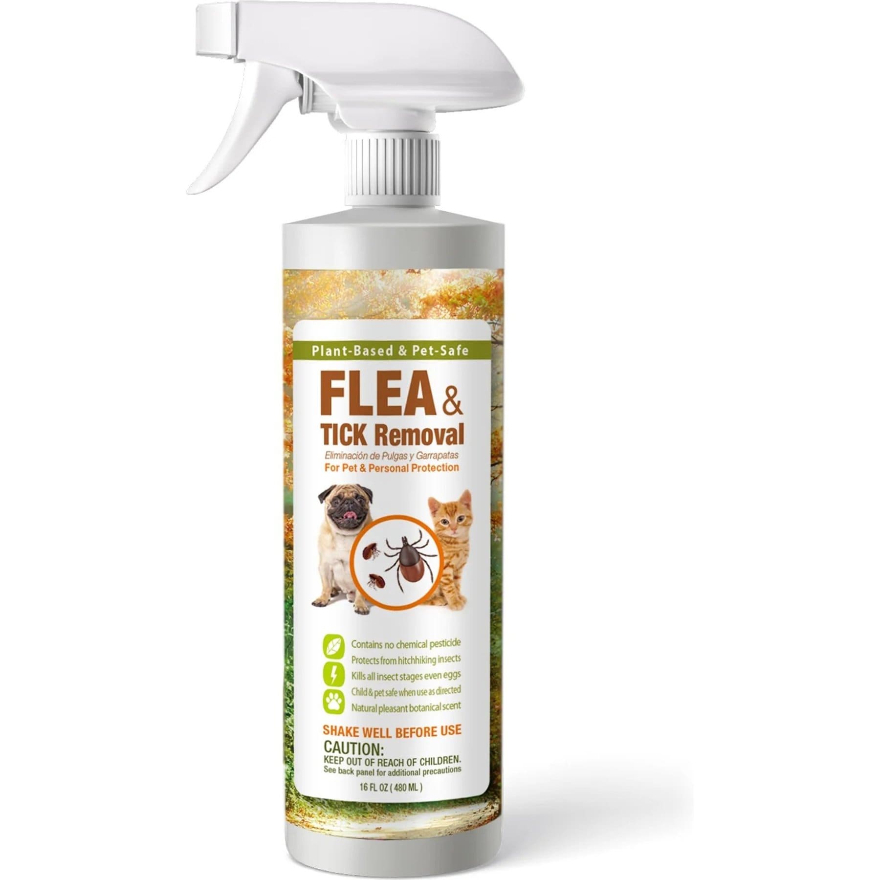 EcoVenger Flea & Tick Removal Spray for Dogs & Cats, 16-fl oz bottle