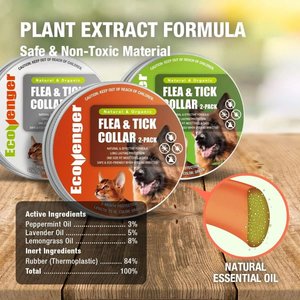 EcoVenger Flea & Tick Collar for Dogs & Cats, 2 count, Orange