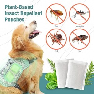 ZingZap Adjustable Flea & Tick Vest for Dogs, Green, Large/X-Large