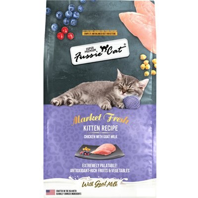 Fussie Cat Fussie Cat Market Fresh Kitten Recipe Chicken with Goat Milk Dry Cat Food, 20-lb bundle