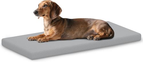 Show full view: Caghash Orthopedic Memory Foam Dog & Cat Bed with Removable Washable Cover, Grey, 34 x 20 x 2-in slide 6 of 6