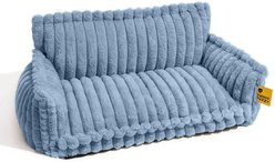 FunnyFuzzy Fluffy Orthopedic Dog Sofa Bed, Blue, Large