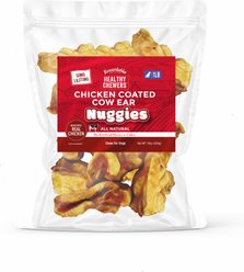 Rewardables Chicken Coated Cow Ear Nuggies Dog Natural Chew Treats, 1-lb bag