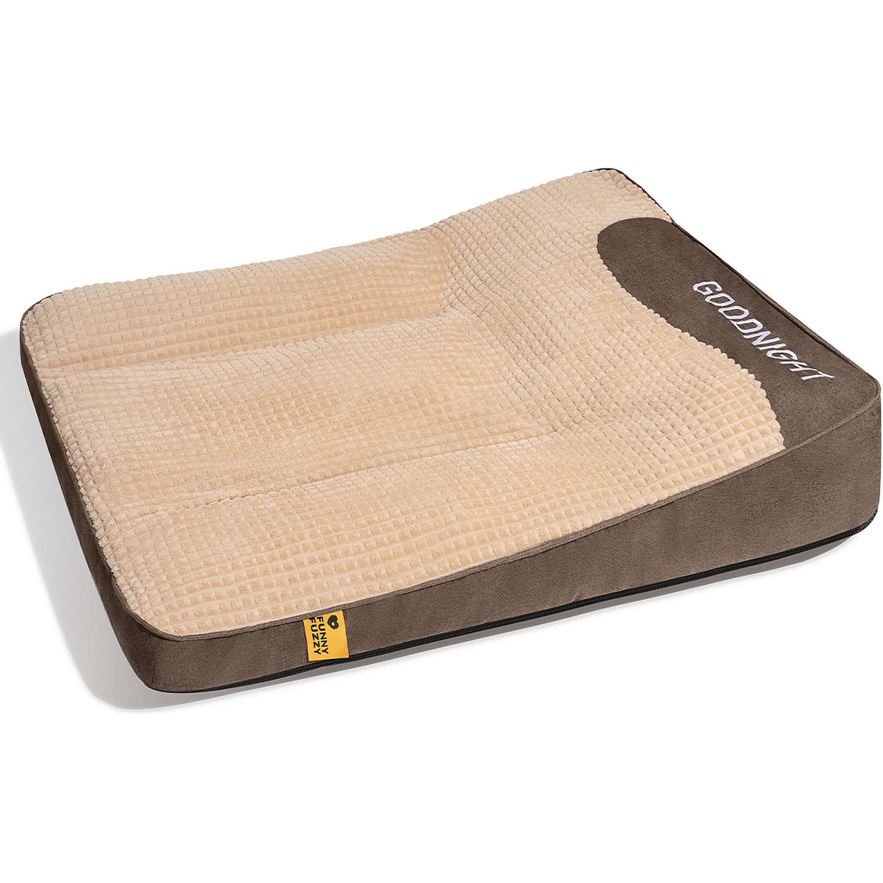 FunnyFuzzy Orthopedic Dog Pillow Bed, Brown, XX-Large