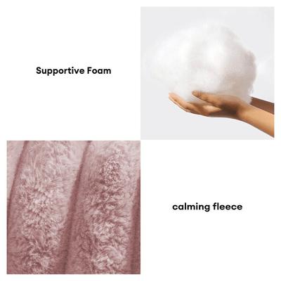 Show full view: FunnyFuzzy Fluffy Orthopedic Dog Sofa Bed, Pink, Large slide 6 of 10