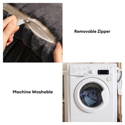 Show full view: FunnyFuzzy Fluffy Orthopedic Dog Sofa Bed, Dark Gray, X-Large slide 4 of 9