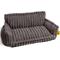 Show in main carousel: FunnyFuzzy Fluffy Orthopedic Dog Sofa Bed, Dark Gray, X-Large slide 1 of 9