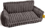 FunnyFuzzy Fluffy Orthopedic Dog Sofa Bed, Dark Gray, XX-Large