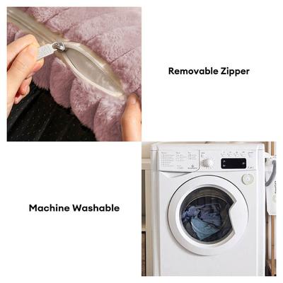 Show full view: FunnyFuzzy Fluffy Orthopedic Dog Sofa Bed, Pink, Large slide 5 of 10