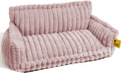 FunnyFuzzy Fluffy Orthopedic Dog Sofa Bed, Pink, Large