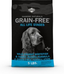 Diamond Naturals Grain-Free Whitefish & Sweet Potato Formula Dry Dog Food, 5-lb bag