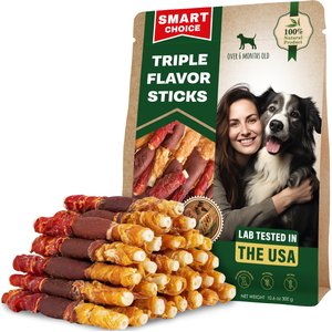 Beloved Pets Natural Pet Dried Snacks Triple Duck, Chicken & Meat Flavor Human Grade Grain-Free Rawhide Dog Chews, 10.6-oz bag