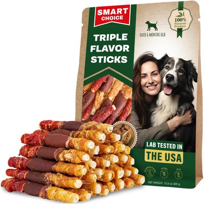 Beloved Pets Beloved Pets Natural Pet Dried Snacks Triple Duck, Chicken & Meat Flavor Human Grade Grain-Free Rawhide Dog Chews, 10.6-oz bag