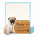 PetsWorld Puppy Potty Pads, Small: 24x24-in, 400 count, Unscented