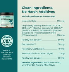 Googipet Breath Freshener Mint Flavored Powder Dental Supplement for Dogs, 3.17-oz jar, 60 count slide 2 of 8