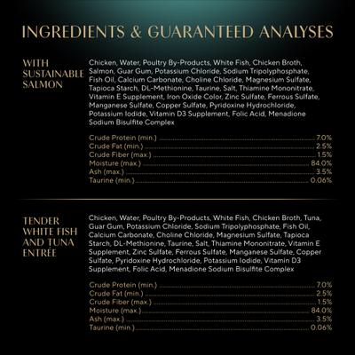 Show full view: Sheba Perfect Portions Grain-Free Seafood Entrees Pate Variety Pack Adult Wet Cat Food Trays, 2.6-oz tray, case of 12 slide 7 of 12