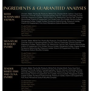 Sheba Perfect Portions Seafood Pate Variety Pack Grain-Free Adult Wet Cat Food Trays, 2.6-oz, case of 24