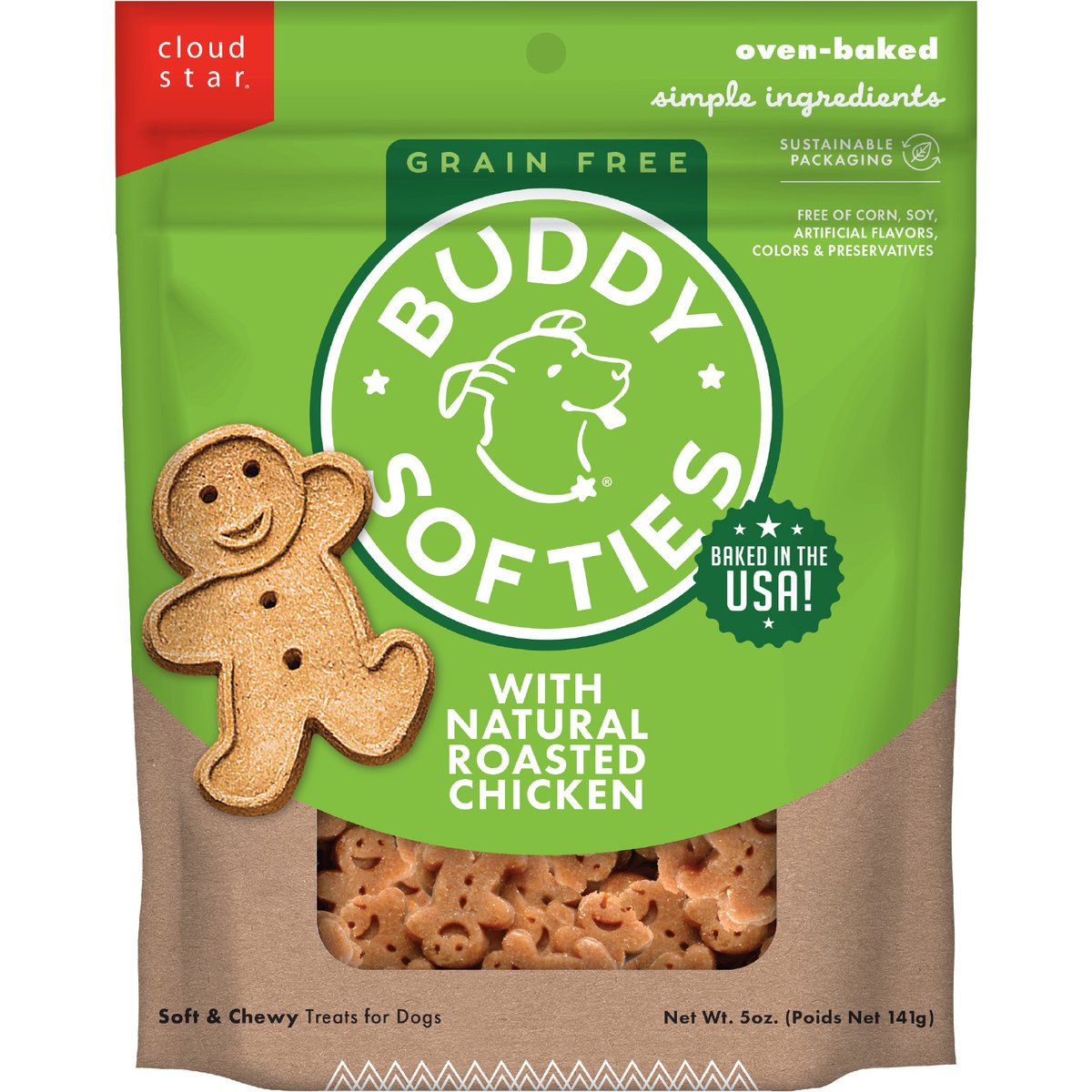 Cloud Star Soft & Chewy Buddy Biscuits Chicken Dog Treats, 5-oz