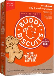 Buddy Biscuits Grain-Free Peanut Butter Dog Treats, 14-oz box
