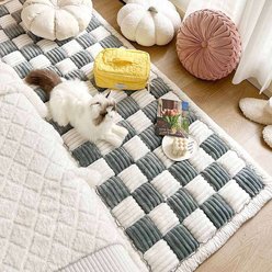 FunnyFuzzy Garden Chic Cotton Furniture Cover, Grayish Blue, 27.6 x 59.1-in slide 2 of 9