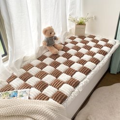 FunnyFuzzy Garden Chic Cotton Furniture Cover, Brown, 23.6 x 63-in