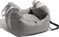 FunnyFuzzy First Class Car Seat Travel Dog Bed, Gray, Single