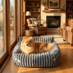 Kylinsure Sofa Dog & Cat Bed with Removable Washable Cover, Grey, Small