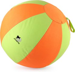allforpaws Outdoor Pawherd Ball 55 Tough Dog Ball Toy, Orange/Green