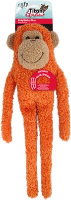 ALLFORPAWS Titan Gnaw Micky Monkey Tough Squeaky Dog Plush Toy