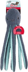 allforpaws Titan Gnaw Oto Octo Tough Squeaky Dog Plush Toy, Grey