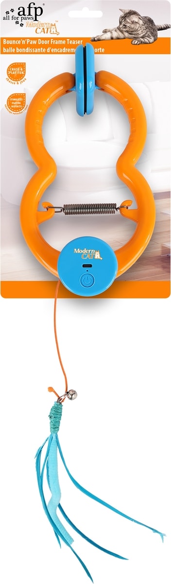 ALLFORPAWS Mordern Bounce'n'Paw Door Frame Cat Teasers Wands