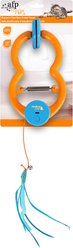 allforpaws Mordern Bounce’n’Paw Door Frame Cat Teasers Wands, Orange/Blue