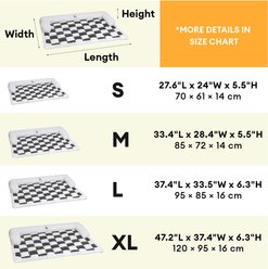 FunnyFuzzy Cozy Cream Plaid Dog & Cat Sofa Bed, Gray, X-Large slide 2 of 9