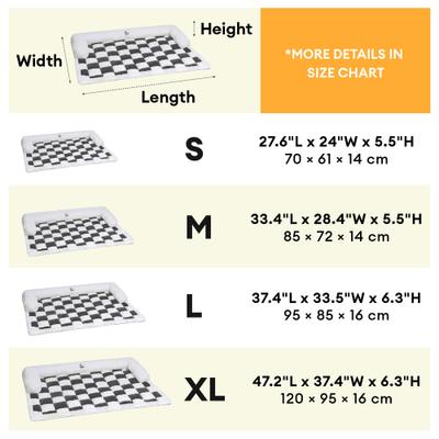 Show full view: FunnyFuzzy Cozy Cream Plaid Dog & Cat Sofa Bed, Gray, Large slide 9 of 9