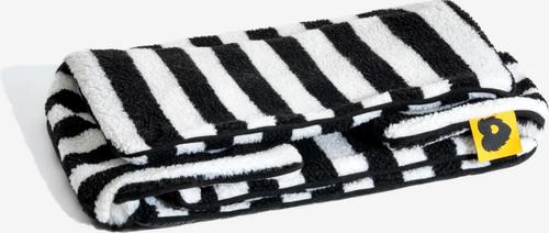 Show full view: FunnyFuzzy Striped Faux Lambswool Orthopedi Dog Sofa Bed, Black, Large slide 8 of 10