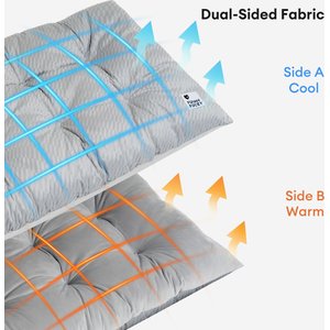 FunnyFuzzy Dual-Sided Washable Plush Dog Mat, Deep Gray, X-Large